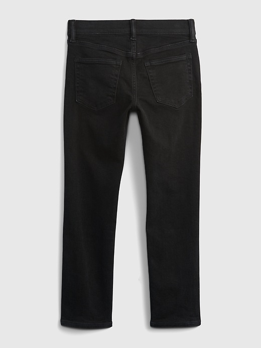 2 of 8 showing, with the color black wash of product Kids Soft Wear Slim Straight Jeans