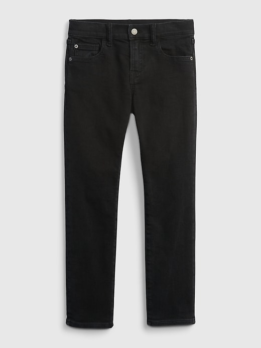 1 of 8 showing, with the color black wash of product Kids Soft Wear Slim Straight Jeans