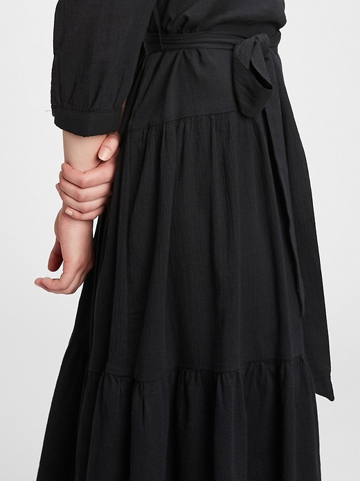Image number 3 showing, Three-Quarter Sleeve Tiered Maxi Dress