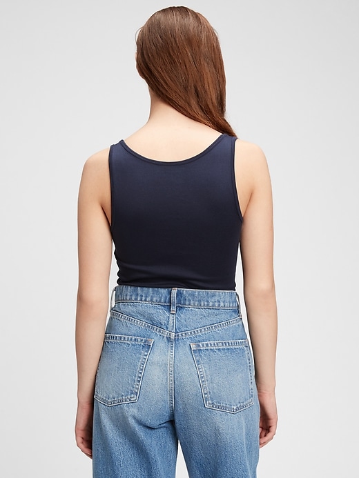 2 of 8 showing, with the color crayon true indigo of product Modern Tank Top