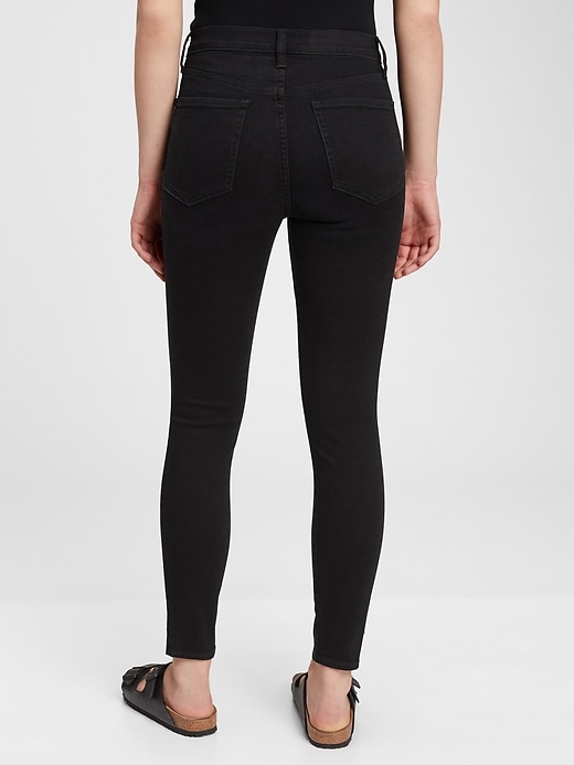 2 of 8 showing, with the color true black of product High Rise True Skinny Jeans