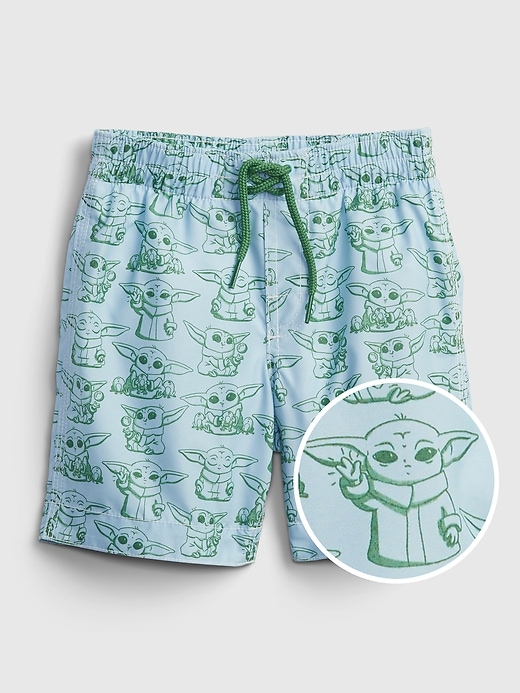 Image number 1 showing, babyGap &#124 Star Wars&#153 100% Recycled Polyester Swim Trunks