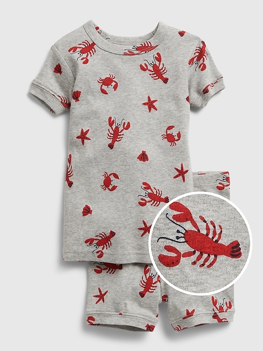 Image number 1 showing, babyGap 100% Organic Cotton Lobster Graphic PJ Set