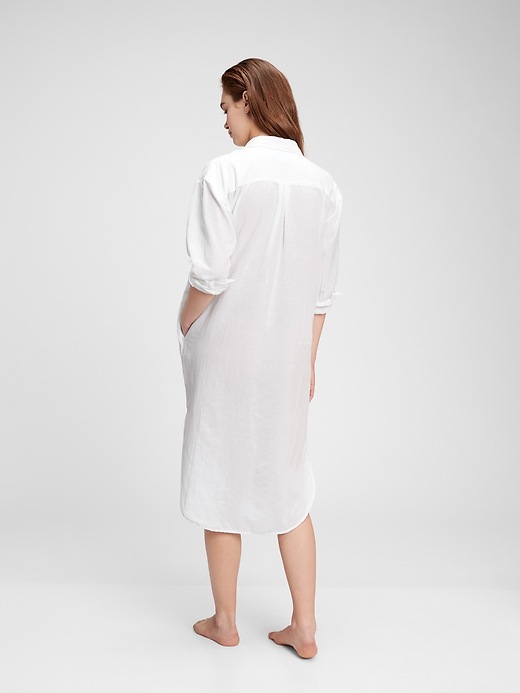 Image number 2 showing, Dreamwell Crinkle Midi Shirt Dress