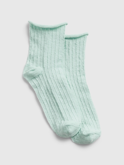 1 of 8 showing, with the color mint green of product Towel Terry Crew Socks