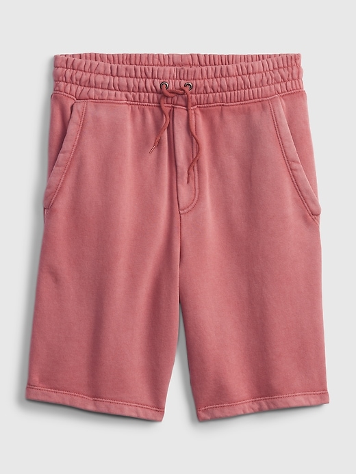 2 of 8 showing, with the color barn red of product Teen Fleece Pull-On Shorts