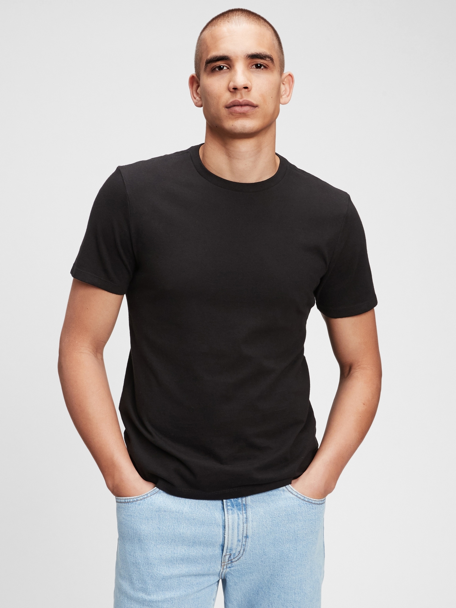 Gap Classic Cotton T-shirt In Black