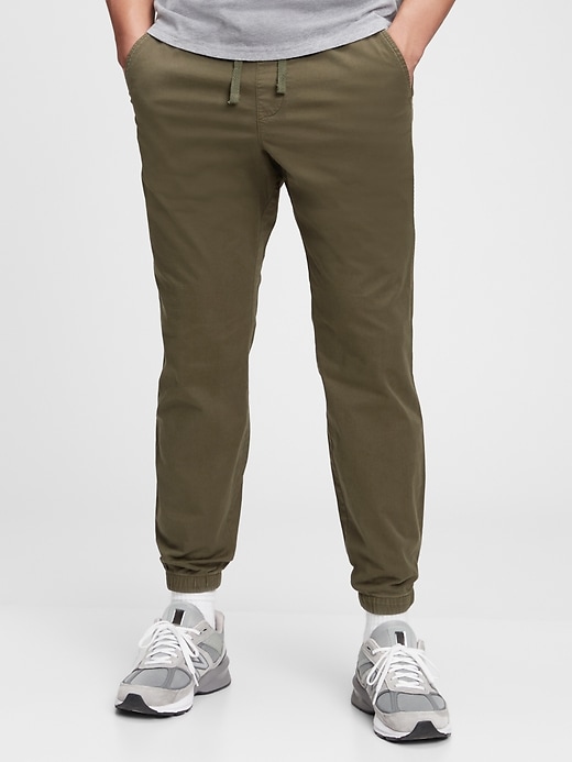 View large product image 1 of 1. Slim Canvas Joggers with GapFlex