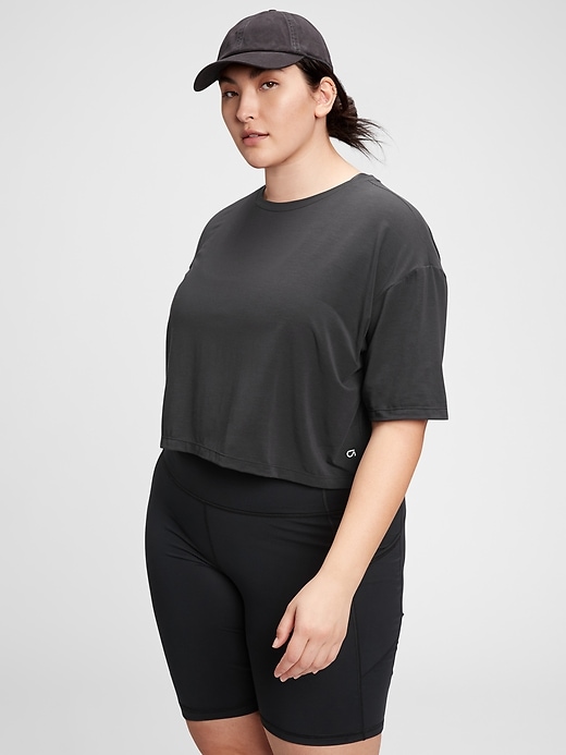 1 of 8 showing, with the color true black of product GapFit Breathe T-Shirt