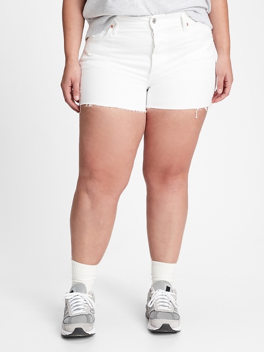 1 of 8 showing, with the color optic white of product 3" High Rise Cheeky Shorts with Washwell™