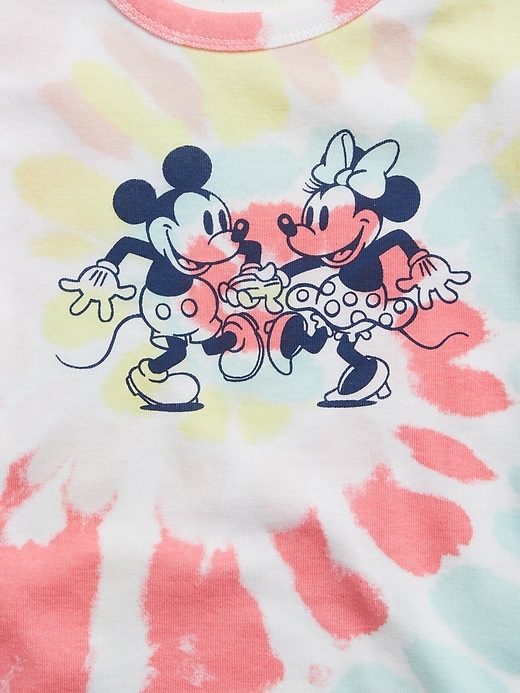 2 of 8 showing, with the color multi of product babyGap &#124 Disney Mickey Mouse 100% Organic Cotton Tie-Dye PJ Set
