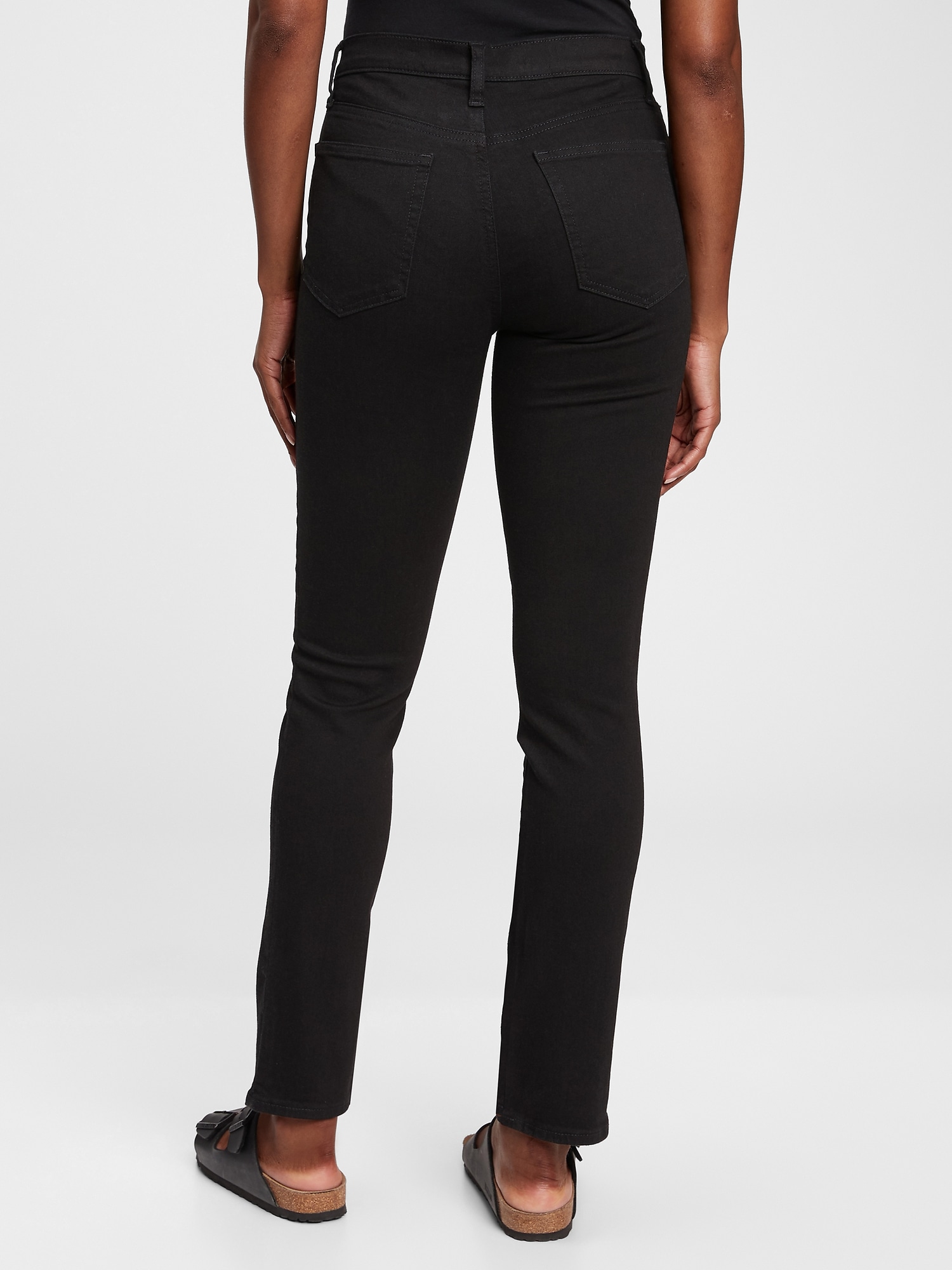 Mid Rise Classic Straight Jeans With 
