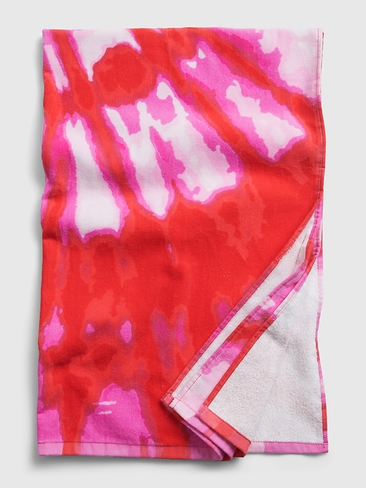 1 of 8 showing, with the color pink tie dye of product Kids Tie-Dye Towel