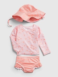 View large product image 3 of 3. Baby Recycled Swim 3-Piece Set