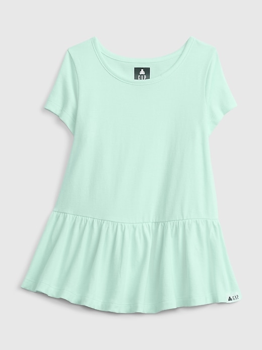 1 of 8 showing, with the color glass of water blue of product Toddler Organic Cotton Mix and Match Print Tunic Top