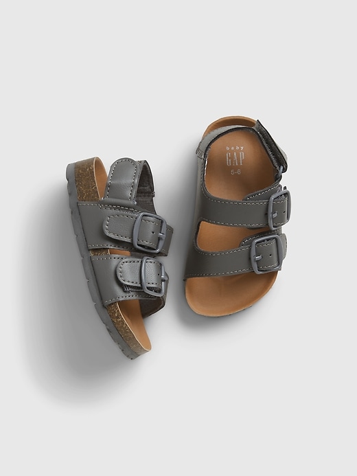 1 of 8 showing, with the color new shadow gray of product Toddler Buckle Sandals