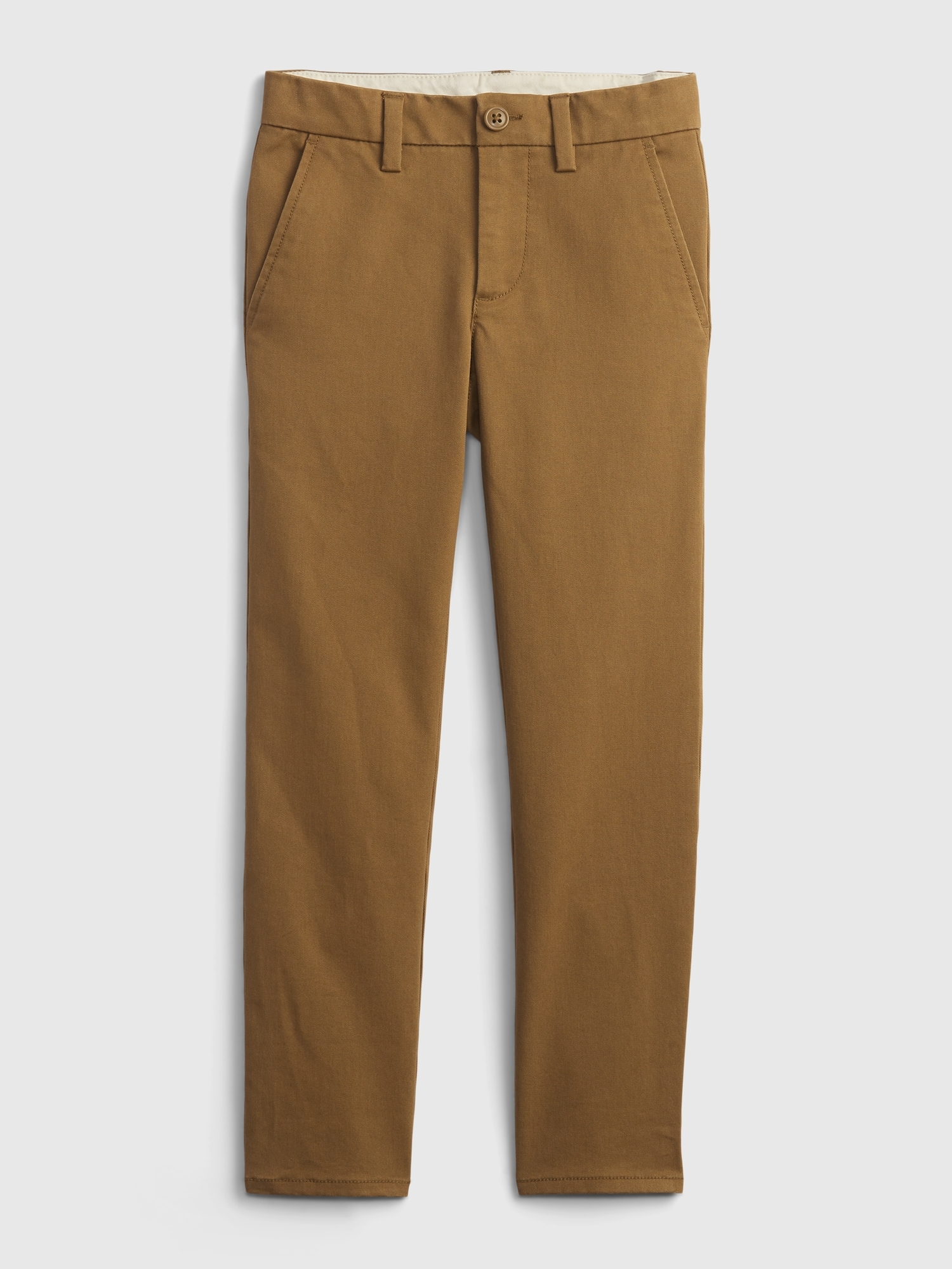 Gap Kids Uniform Skinny Khakis with Gap Shield brown. 1