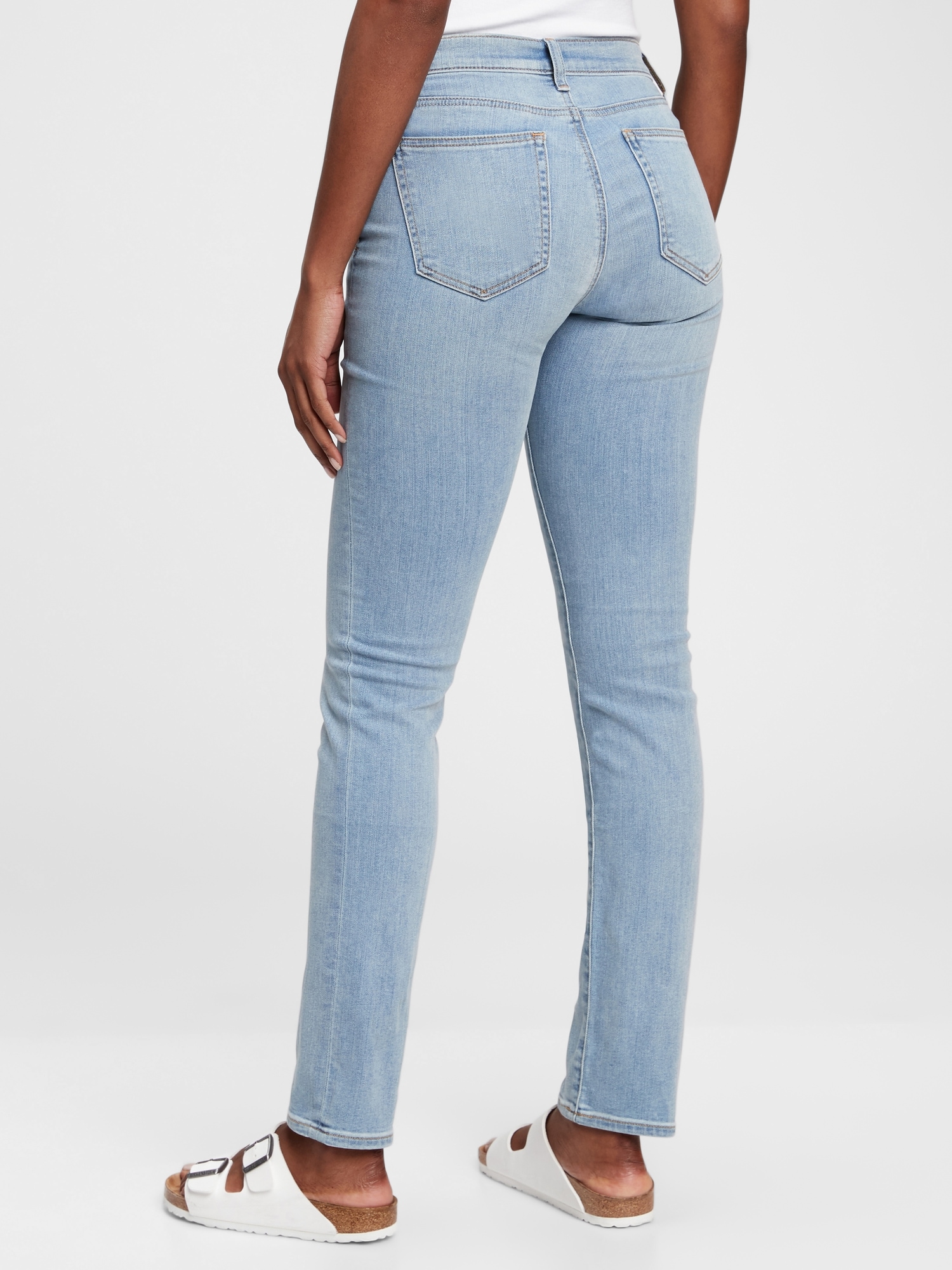 Mid Rise Classic Straight Jeans With Washwell | Gap