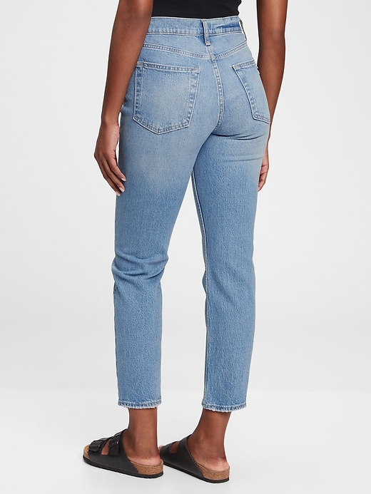 High Rise Cheeky Straight Jeans With Washwell™ | Gap