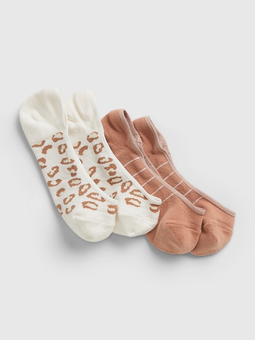 1 of 8 showing, with the color brown leopard brown of product No-Show Socks (2-Pack)