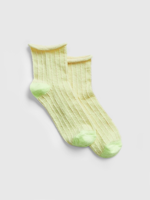 1 of 8 showing, with the color dreamy yellow of product Towel Terry Crew Socks