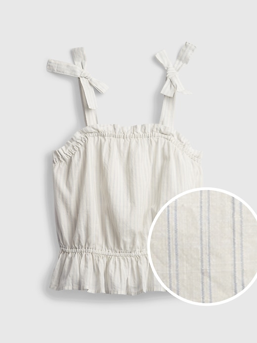 1 of 8 showing, with the color awing stripe blue of product Kids Ruffle Top