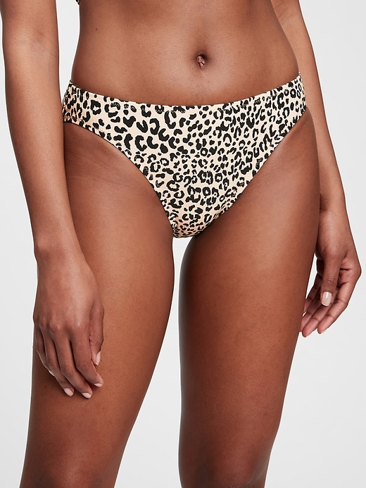 1 of 8 showing, with the color cheetah print of product Recycled Classic Bikini Bottom