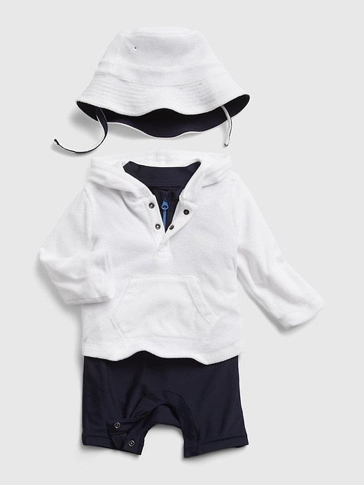 Image number 3 showing, Baby 3-Piece Swim Outfit Set
