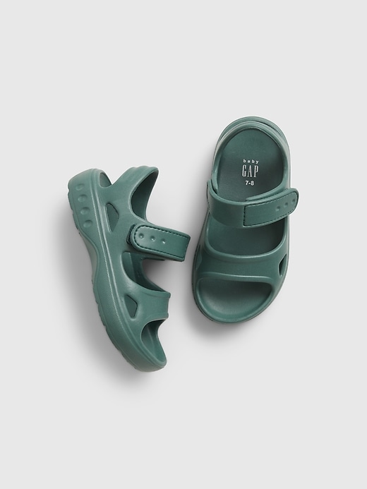 1 of 8 showing, with the color district green of product Toddler Rubber Sandals