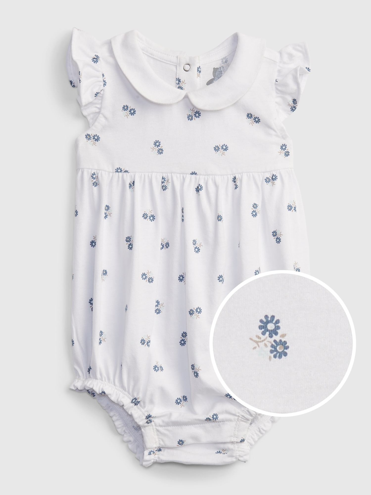 Baby 100% Organic Cotton First Favorite Floral Bubble One-Piece