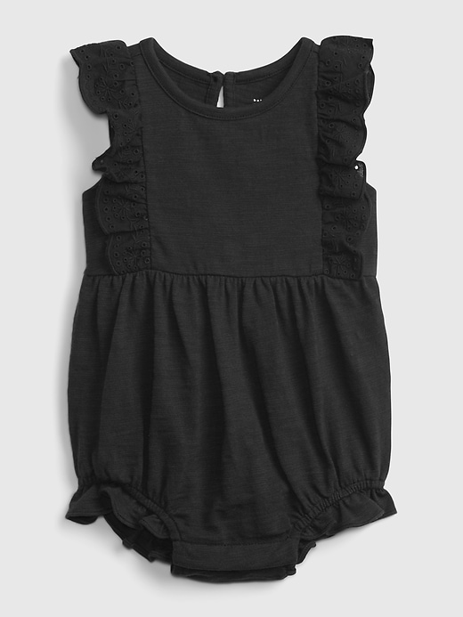 View large product image 1 of 1. Baby Eyelet Ruffle One-Piece