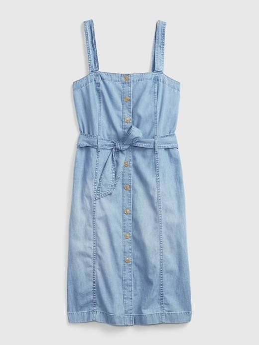 Button-Front Apron Dress