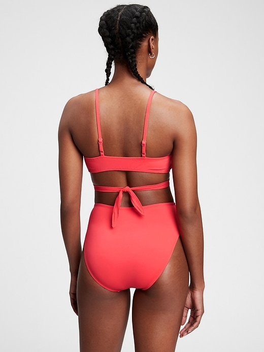 2 of 8 showing, with the color rose bush pink of product Wrap-Back Bikini Top