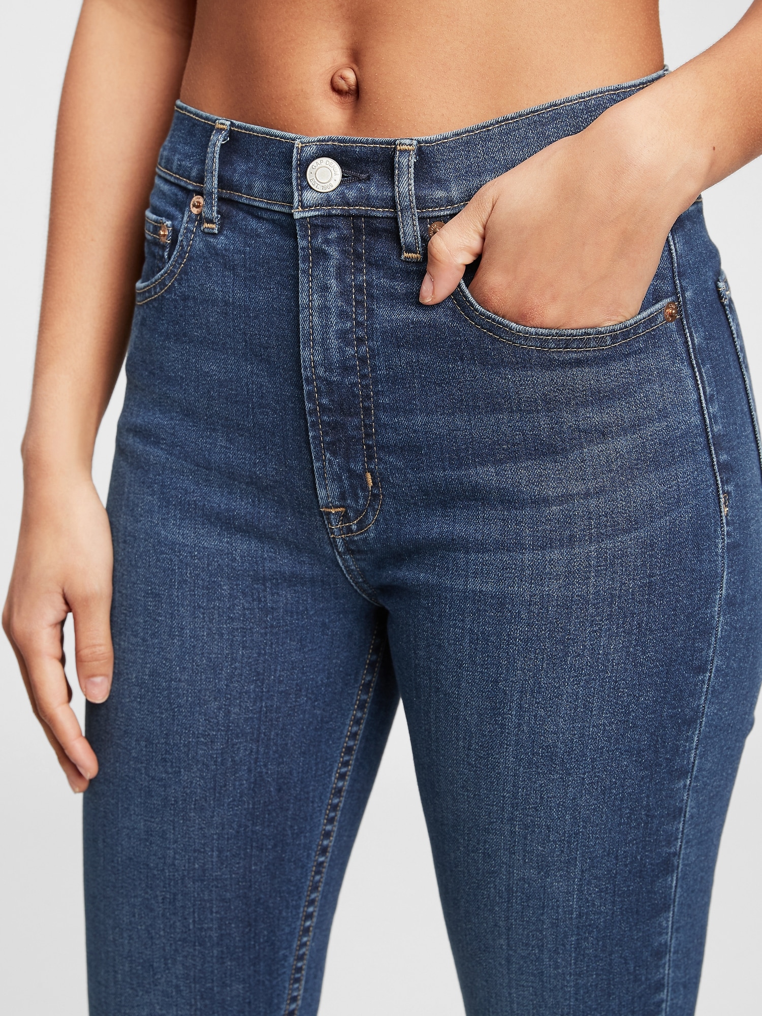high rise cigarette jeans gap