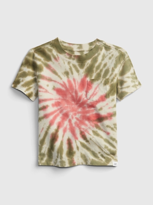 1 of 8 showing, with the color green tie dye of product Toddler Print T-Shirt