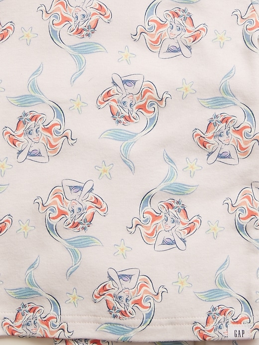 2 of 8 showing, with the color slightly pink of product Gap × Disney Baby & Toddler The Little Mermaid Organic Cotton PJ Set