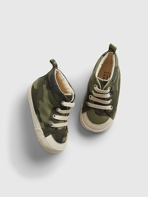 View large product image 1 of 1. Baby Camo Print High-Top Sneakers