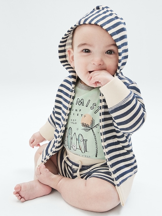 Image number 4 showing, Baby Stripe Hoodie Sweater