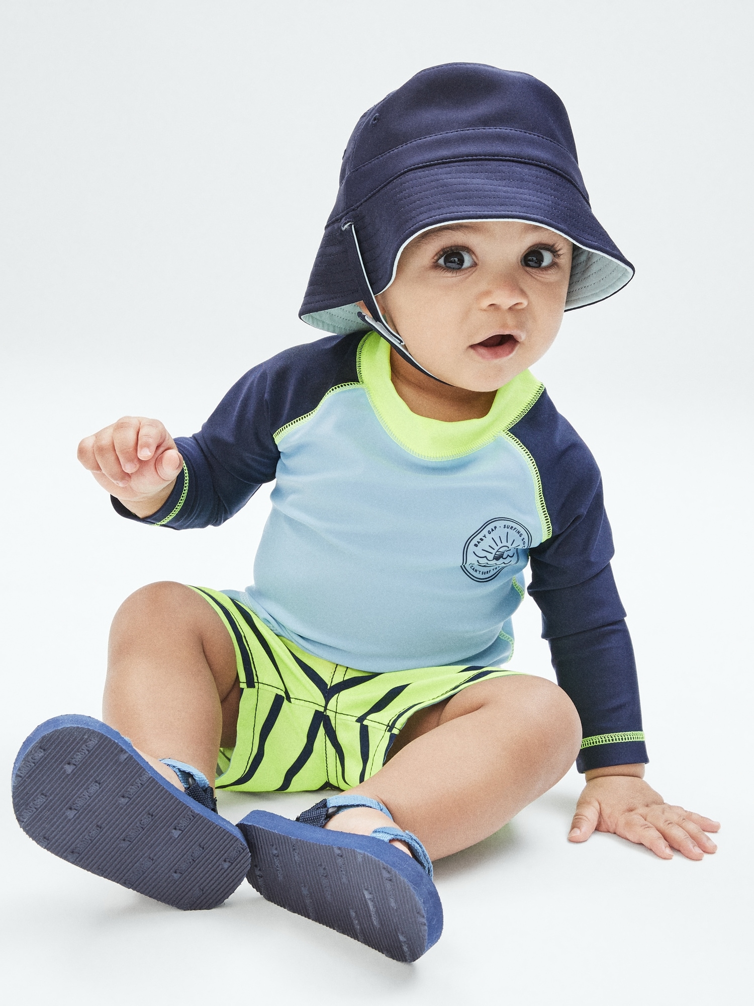 Baby Recycled Reversible Swim Bucket Hat Gap