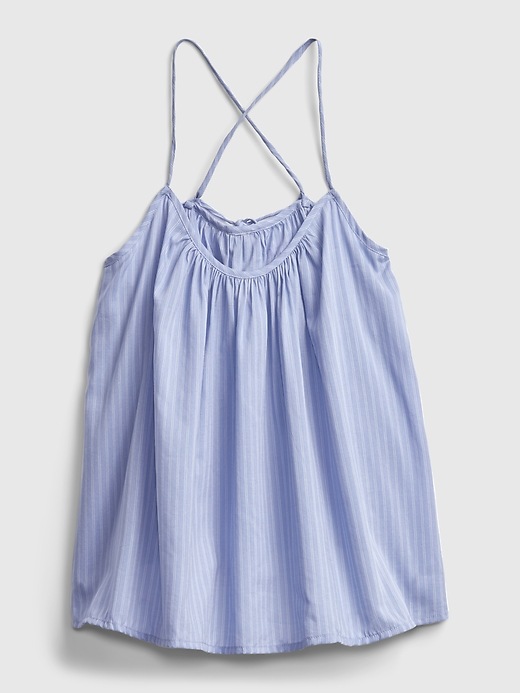 2 of 8 showing, with the color light blue of product Dreamwell Shirred Racerback Cami