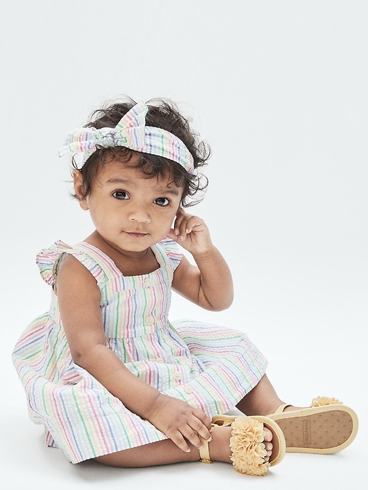 Image number 4 showing, Baby Rainbow Stripe Dress