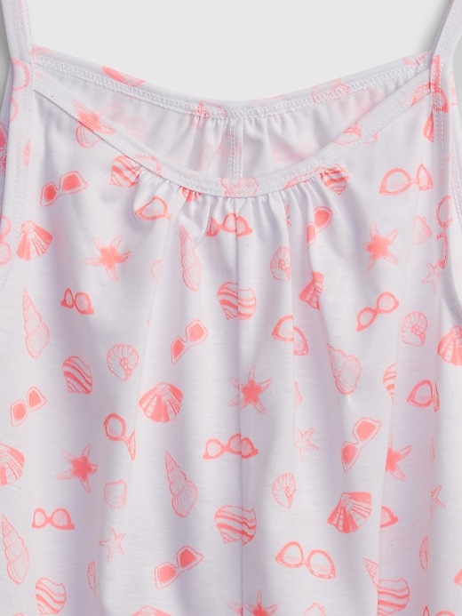 2 of 8 showing, with the color white of product Kids 100% Recycled PJ Romper