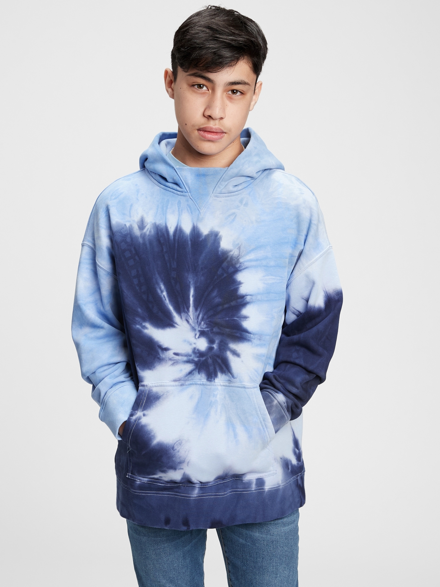 Tie dye top gap hoodie
