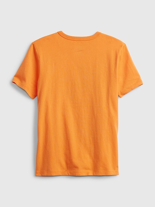 2 of 8 showing, with the color orange of product Kids 100% Organic Cotton Graphic T-Shirt