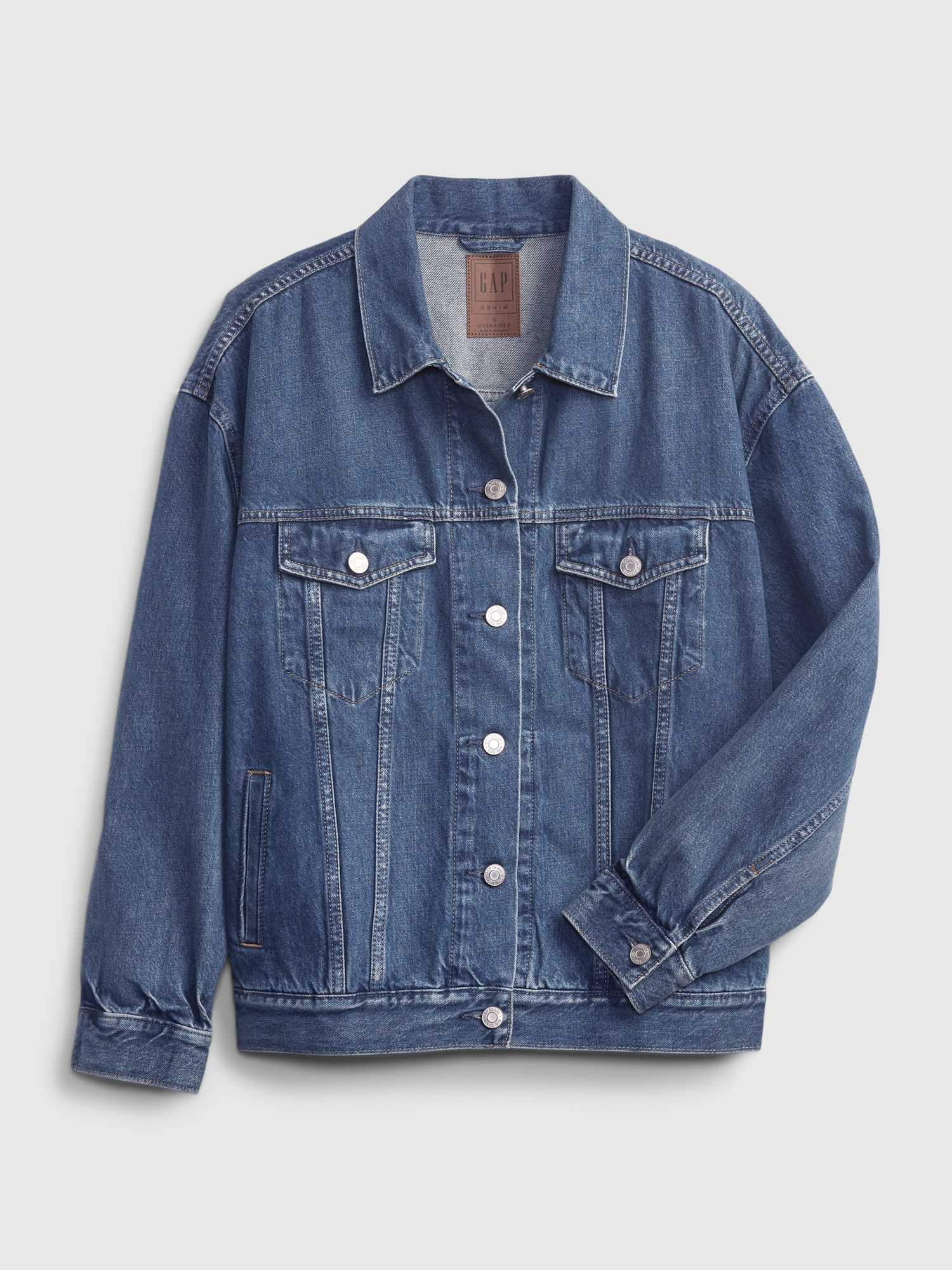 Oversized Denim Jacket with Washwell | Gap