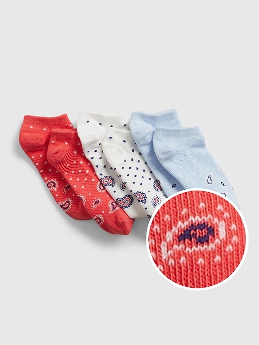 View large product image 1 of 1. Kids Graphic No-Show Socks (3-Pack)