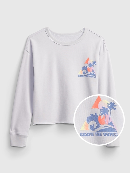 Image number 1 showing, Kids Boxy Graphic Crewneck Sweatshirt
