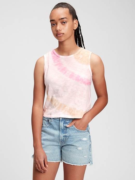 Image number 3 showing, Teen Organic Cotton Cropped Tank Top
