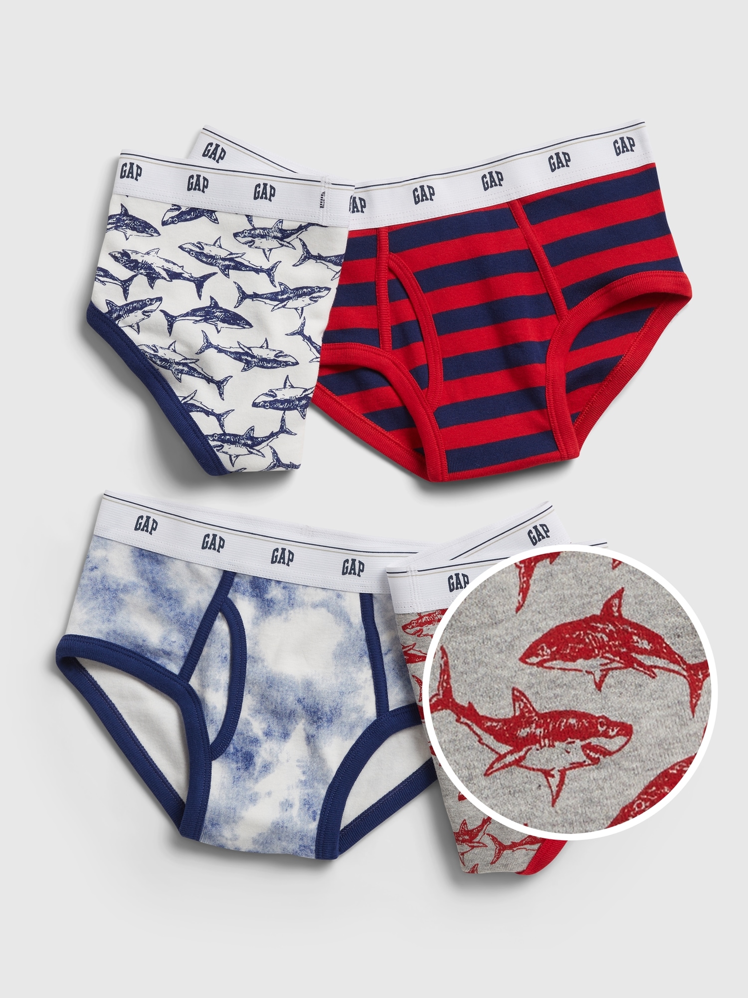 Kids 100% Organic Cotton Print Briefs (4-Pack)