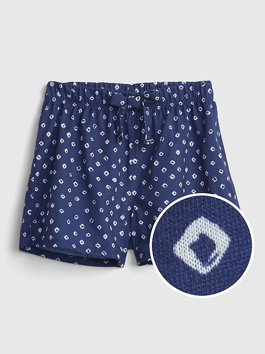 1 of 8 showing, with the color drizzle blue of product Kids 100% Recycled PJ Shorts